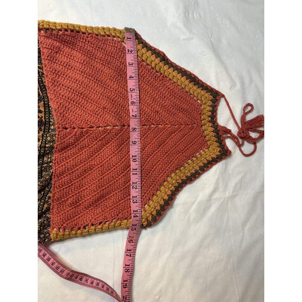 American Rag XL Columbus Crochet Halter Top Dress Boho Tunic Paisley Shirt - Picture 12 of 13